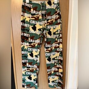 Men’s Call Of Duty Pajama Pants Elastic Drawstring Camo Small